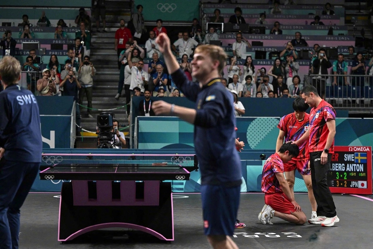 法国队横扫奥地利队，张本智和刷新纪录